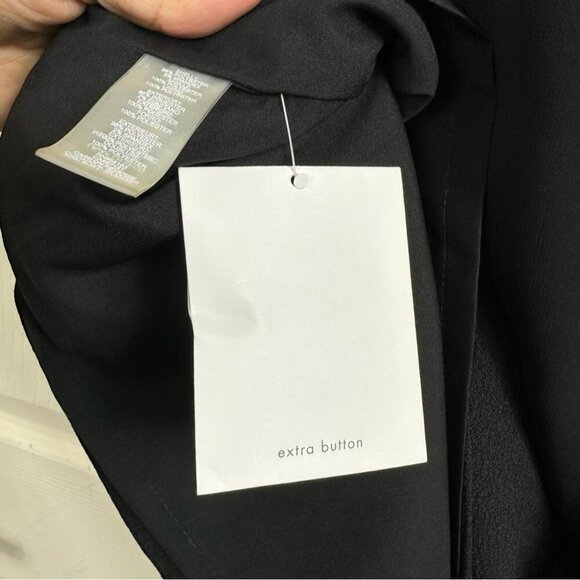 Karl Lagerfeld Paris Black Sleeveless Fringe Hem Shift Dress Size 12‎  NWOT - Picture 13 of 14